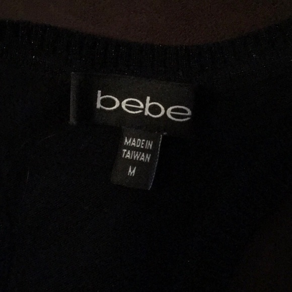 Bebe black striped racer back. - Picture 3 of 7